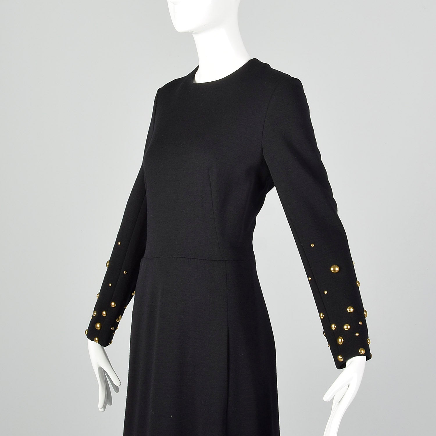 Medium Bergdorf Goodman 1970s Black Knit Dress