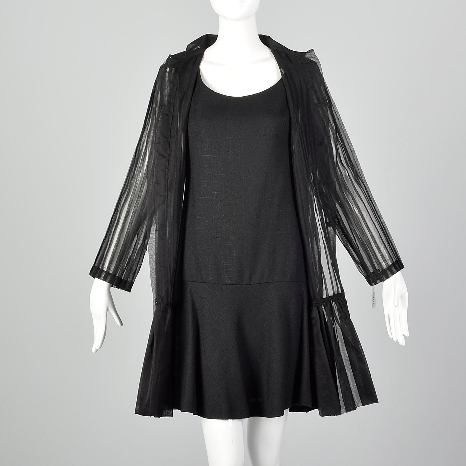 Medium 1960s Black Dress Set