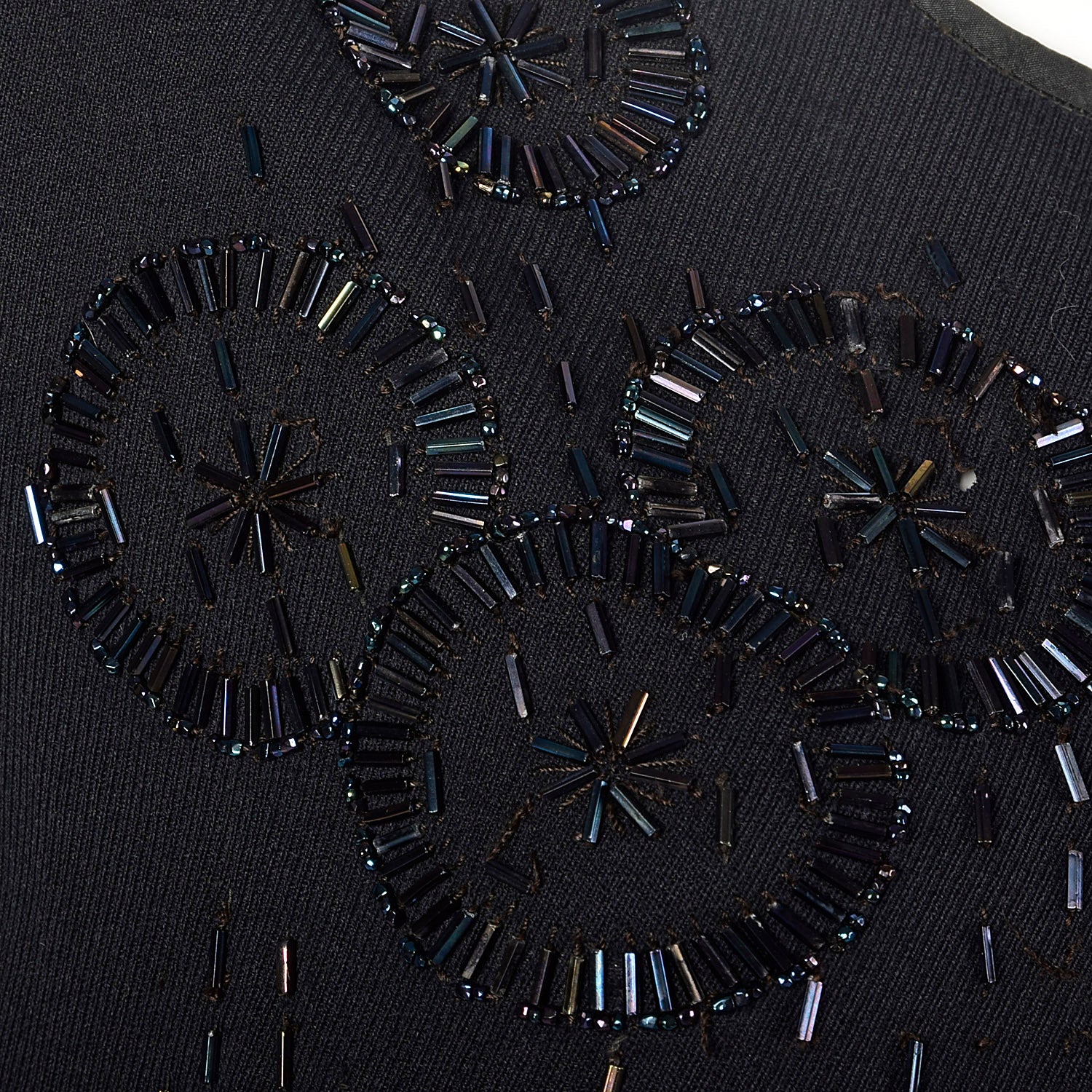 XS 1920s Black Beaded Dress