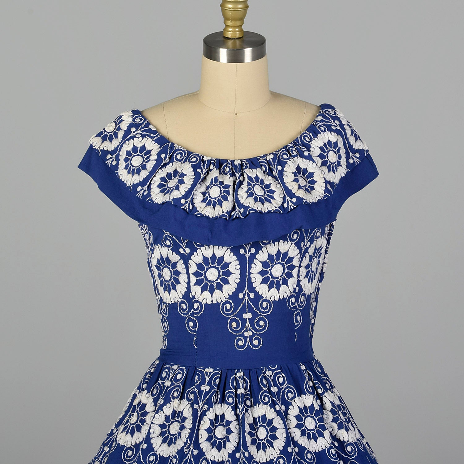 Unbranded 50s Blue Dress W/ Circle Skirt