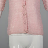 1960s Semi Sheer Pink Cardigan