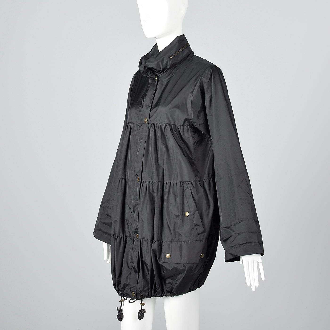 Sonia Rykiel Black Bubble Rain Coat