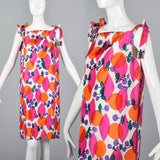 1960s Novelty Print Fruit Dress