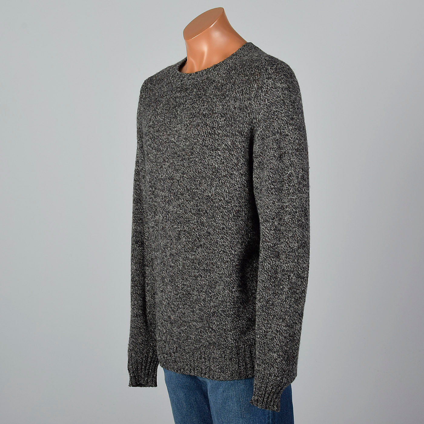 1980s Burberry Mens Gray Knit Sweater