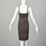 Small Caché Snakeskin Print Dress Peekaboo Bra Illusion Slip Lingerie