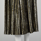 1980s Caroline Charles Gold and Black Skirt Set