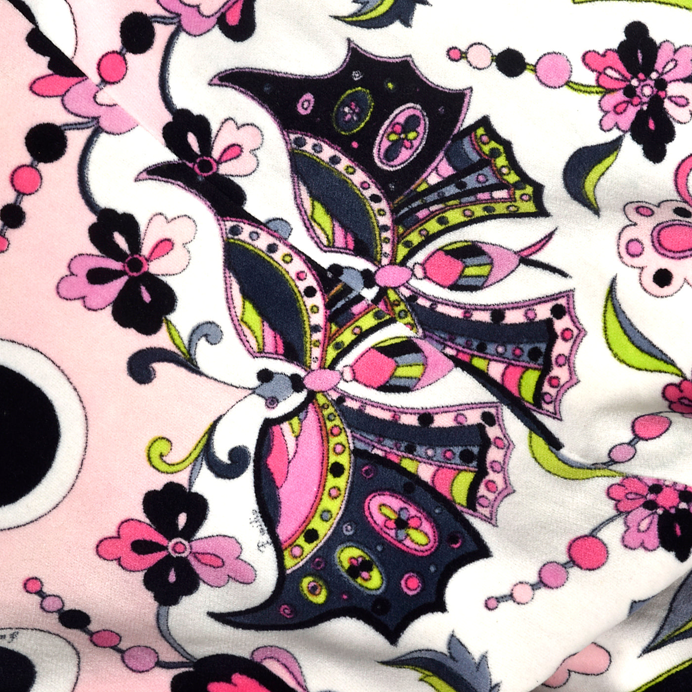 1960s Emilio Pucci Print Velvet Top