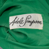 Small Adele Simpson 1960s Kelly Green Dress