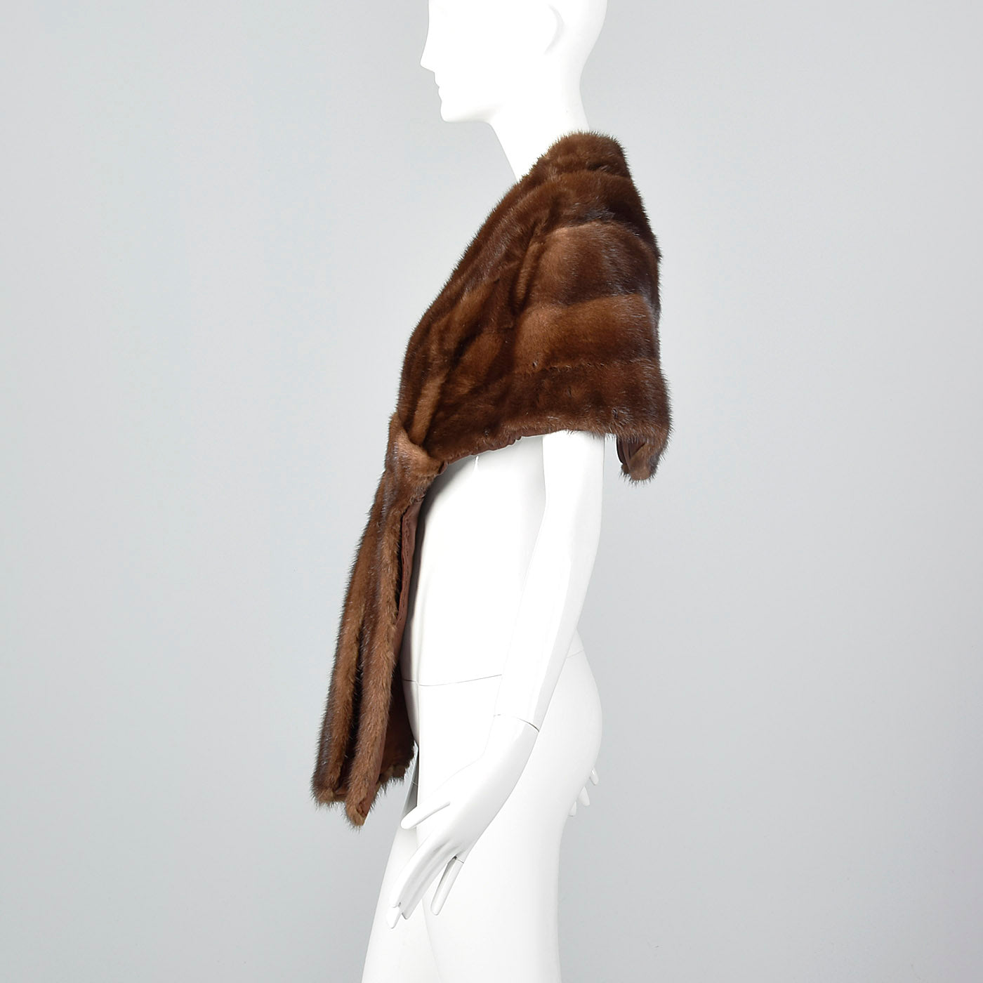 1950s Mink Stole with Scallop Edge