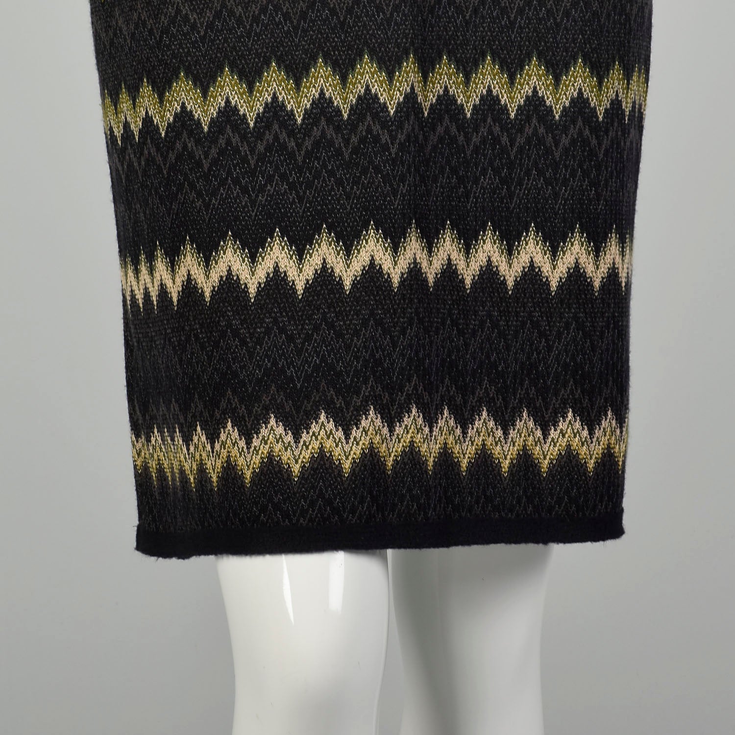 Small-Medium 1990s Missoni Orange Label Zig-Zag Dress Knit