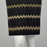 Small-Medium 1990s Missoni Orange Label Zig-Zag Dress Knit