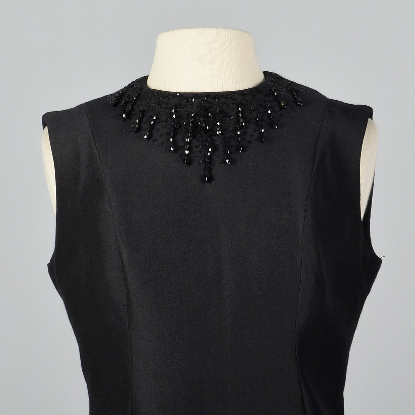 1960s Suzy Perette Black Dress with Keyhole Back