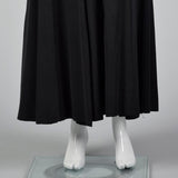 Yves Saint Laurent Rive Gauche Full Black Maxi Skirt