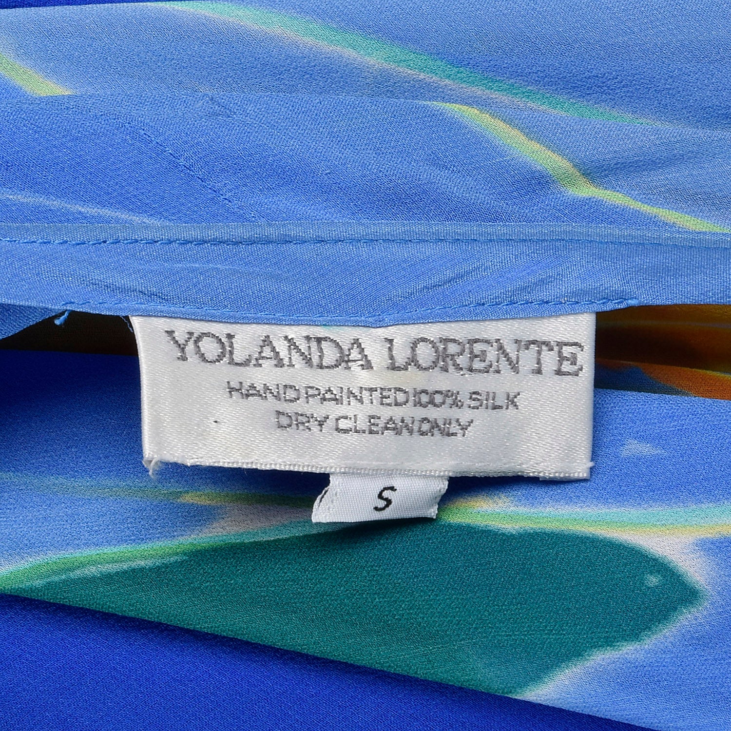 1980s Yolanda Lorenta Hand Painted Silk 3 Piece Set