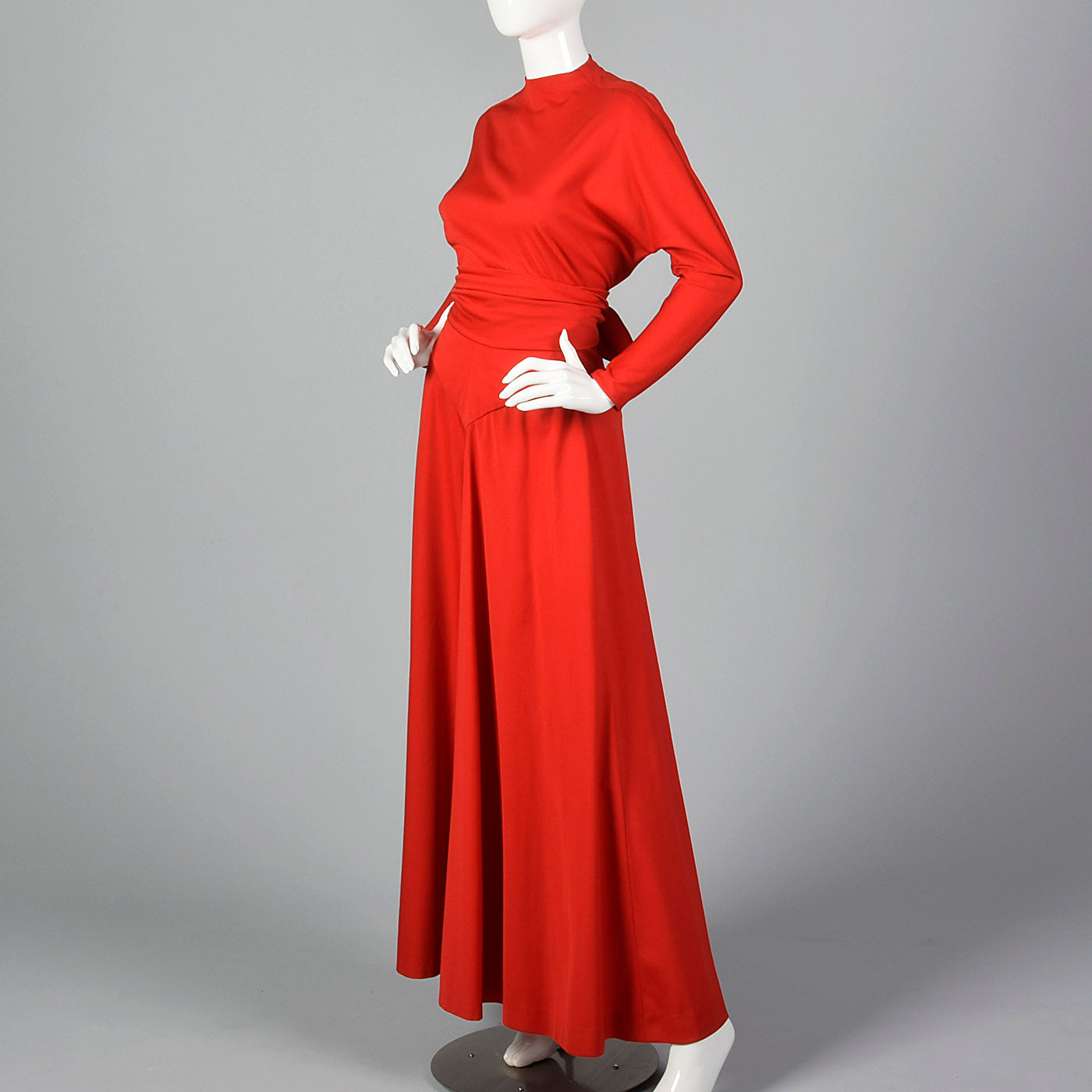XS Pauline Trigere 1970s Red Two Piece Pant Set