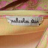 1960s Malcolm Starr Sleeveless Maxi Dress in Pink and Chartreuse Psychedelic Brocade