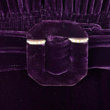1930s Purple Silk Velvet Dress Art Deco