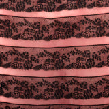 1950s Schiaparelli Pink Half Slip with Layered Black Lace