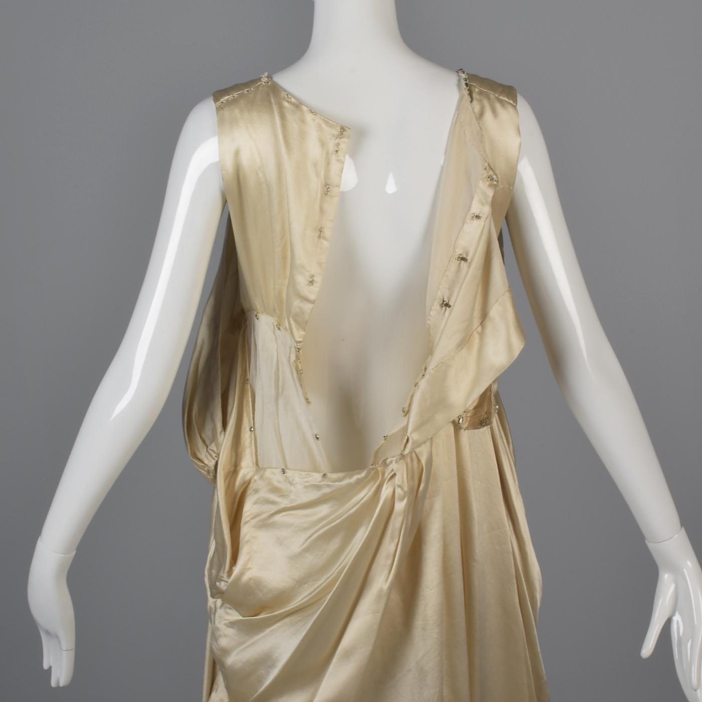 1920s Ivory Silk Wedding Dress