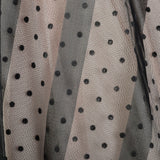 XS 1950s Black Strapless Striped Polka Dot Fit & Flare Cummerbund Party Prom Dress