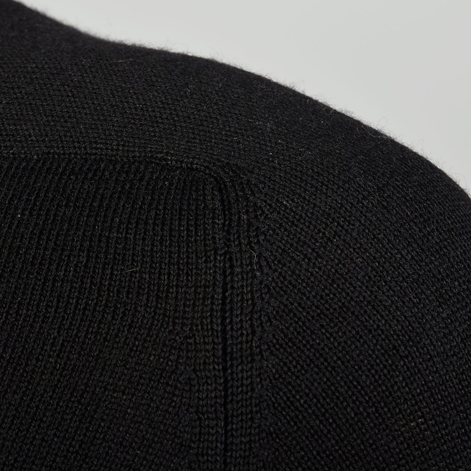 Large 1970s Pierre Cardin Classic Turtleneck Black Designer Ribbed Knit