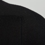 Large 1970s Pierre Cardin Classic Turtleneck Black Designer Ribbed Knit