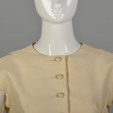 Medium 1960s Dress Suzy Perette Cream Wool Silk Sack Dress