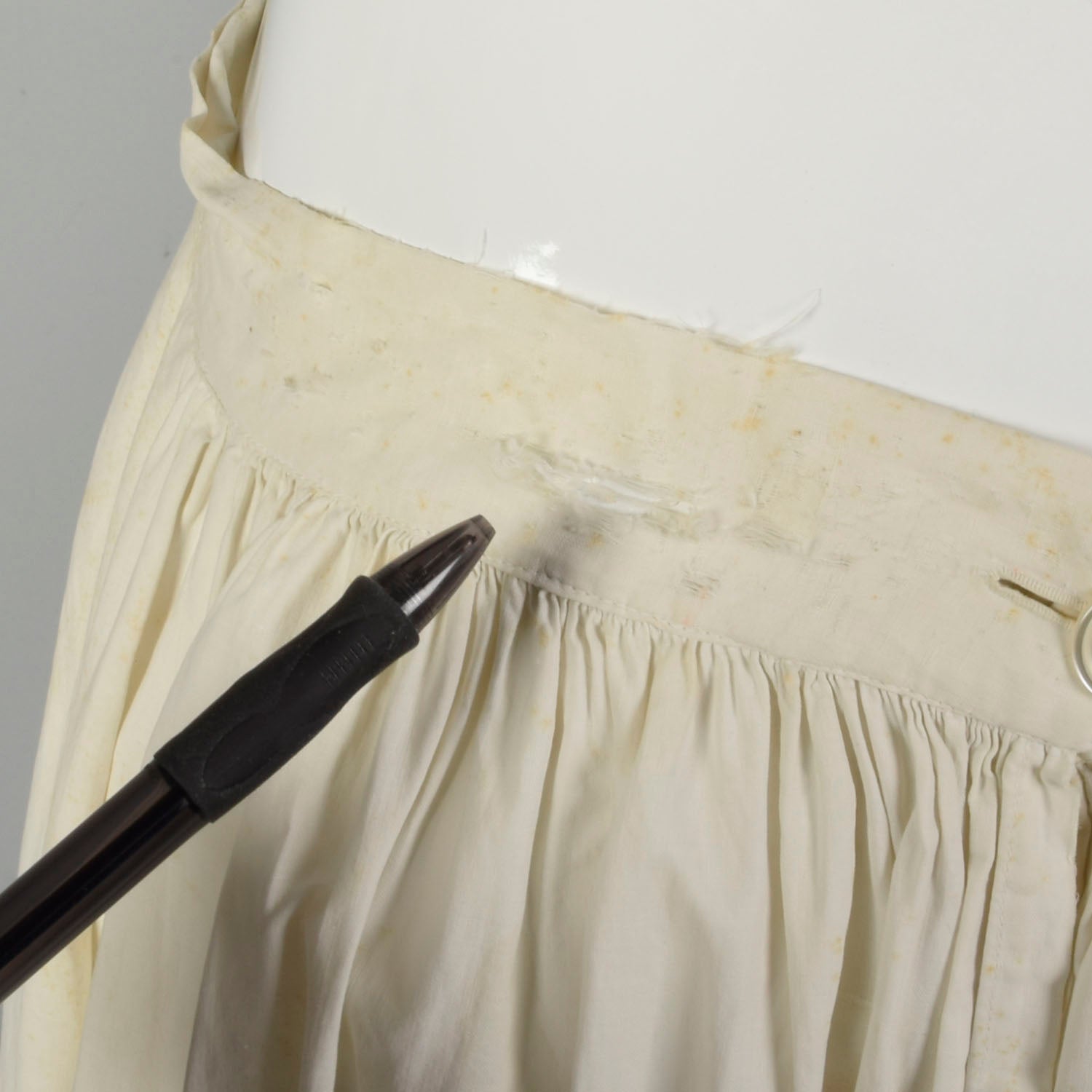 Medium 1900s Petticoat Cotton Skirt Victorian Lace