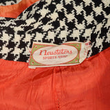 XXS 1960s Neusteters Houndstooth Cape Woven Winter Outerwear Shawl Collar Pockets