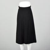 Small 1940s Black Wool Skirt