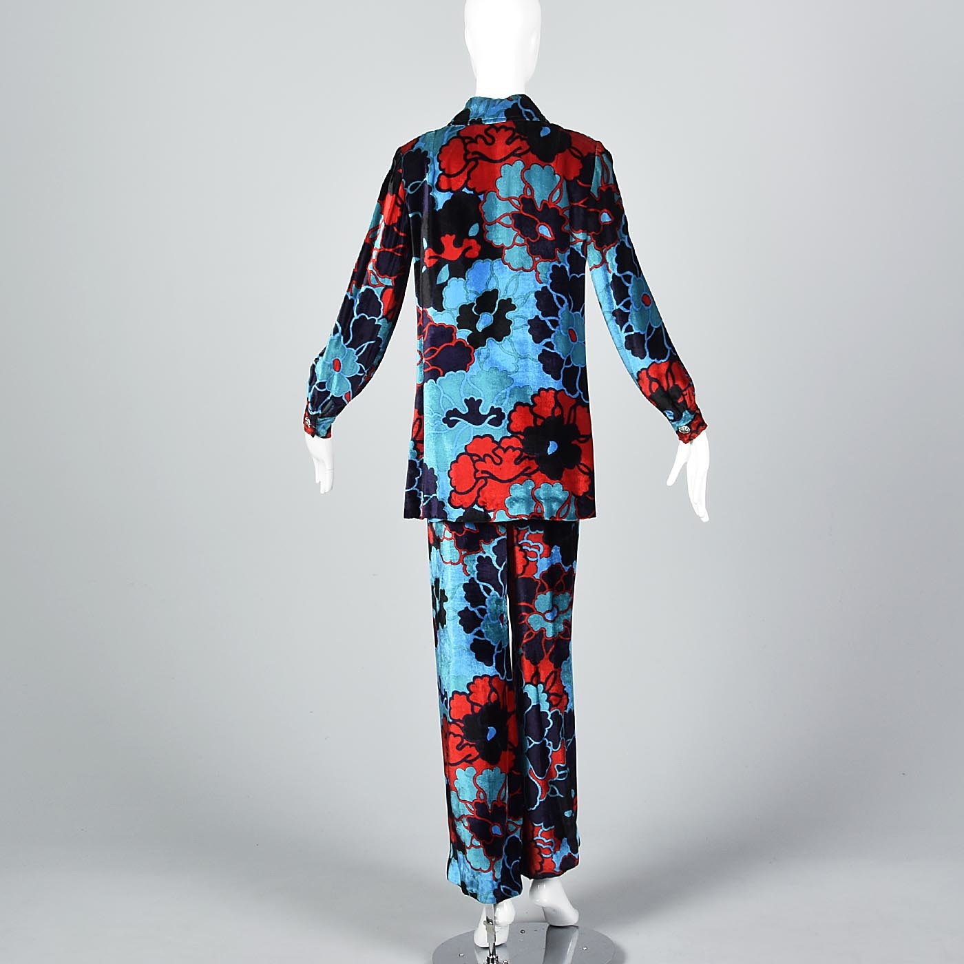 1960s Oscar de la Renta Velvet Tunic Top & Pants Set