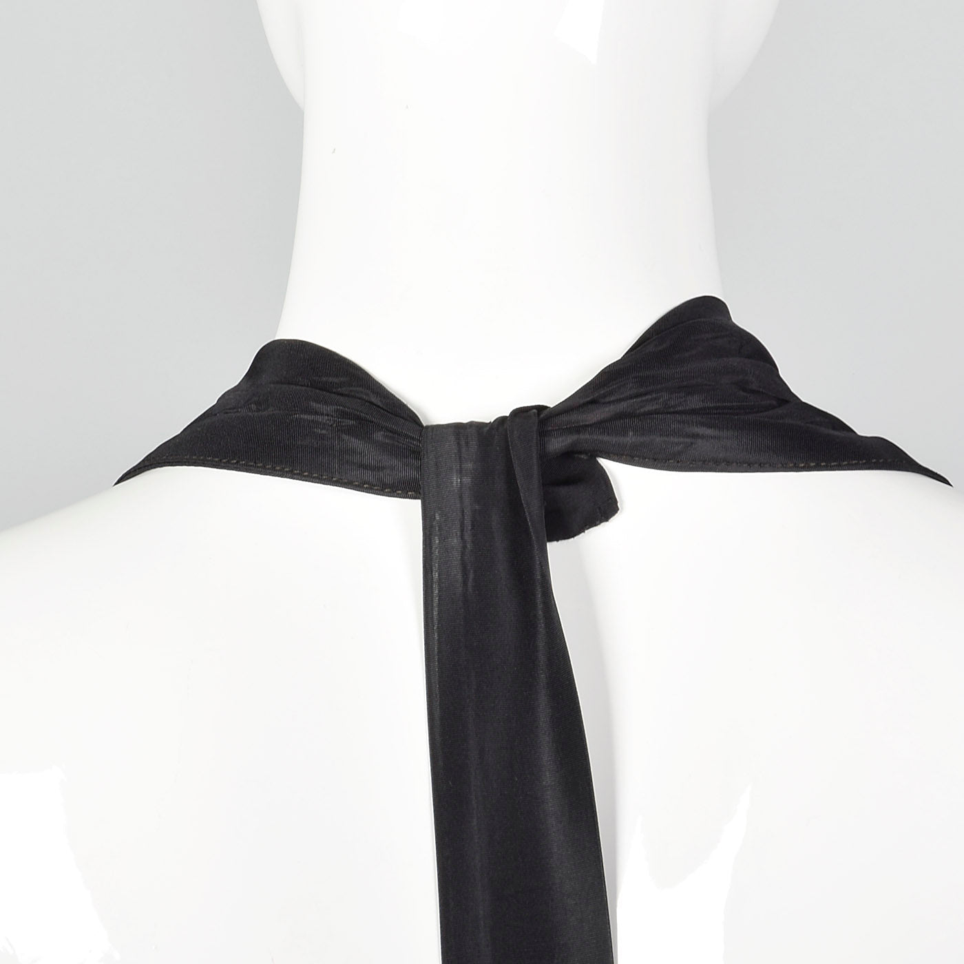 1940s Black Taffeta Party Dress with T-Strap Back