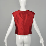 Large 1960s Red Top and Jacket Set