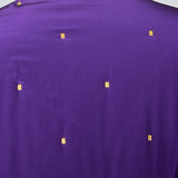 1990s Ellen Tracy Purple Silk Jacket with Metallic Gold Details