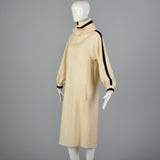 1980s Bernard Perris Dress with Cowl Neck