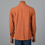 1940s Rust Shirt with Spearpoint Collar
