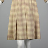 1960s Brown and Cream Skirt Suit
