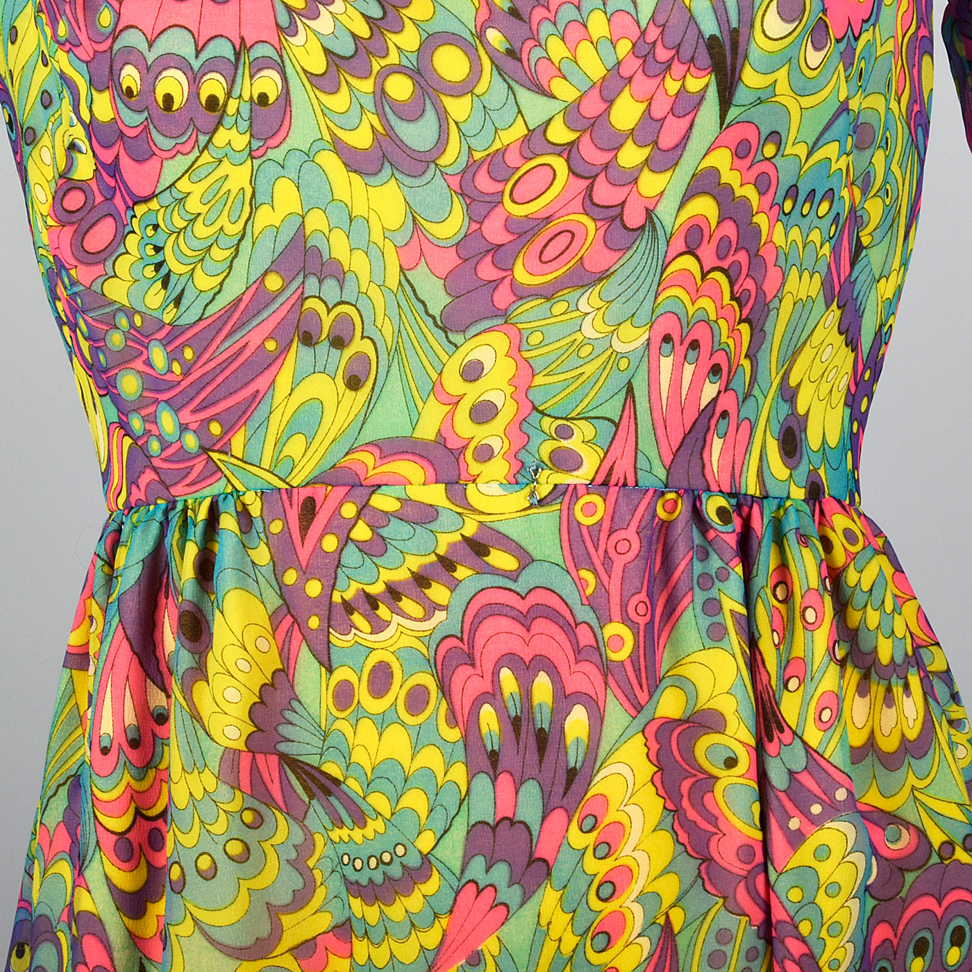 1960s Bright Psychedelic Dress