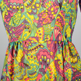 1960s Bright Psychedelic Dress