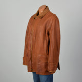 XL-XXL Mens Orvis Light Brown Leather Jacket