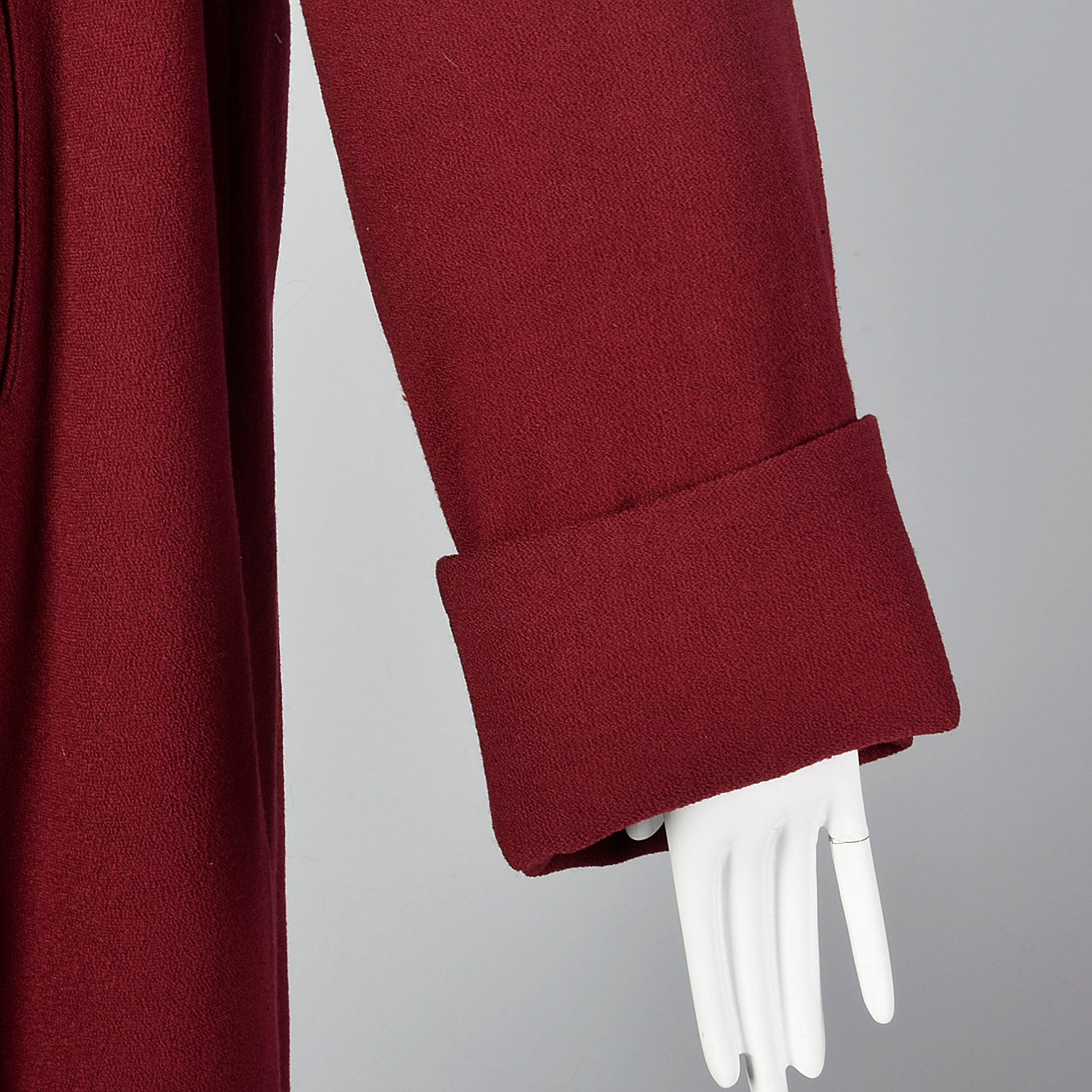 XL 1940s Burgundy Swing Coat