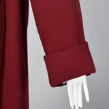 XL 1940s Burgundy Swing Coat
