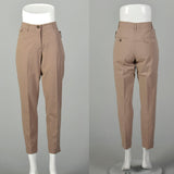 Brunello Cucinelli Khaki Capri Pants Tapered Leg Designer