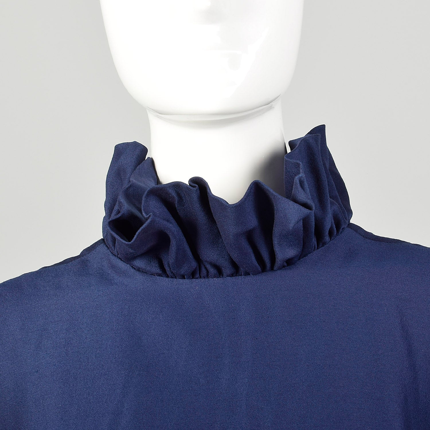 Small 1960s Dress Modest Ruffle Long Sleeve Avant Garde Theatre Costume As-Is