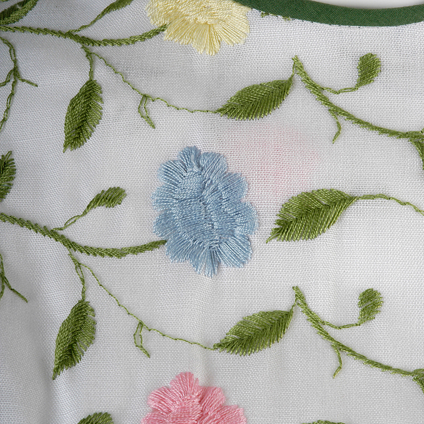 1960s White Wiggle Dress with Floral Embroidery