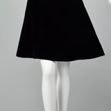 1960s Black Velvet Dress with Beaded Trim