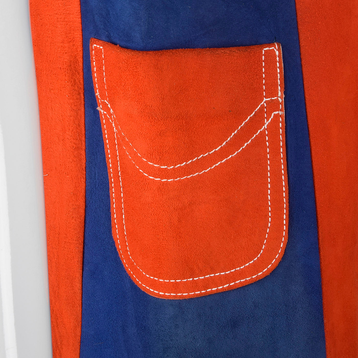 1960s Mod Color Black Suede Leather Vest with Hood