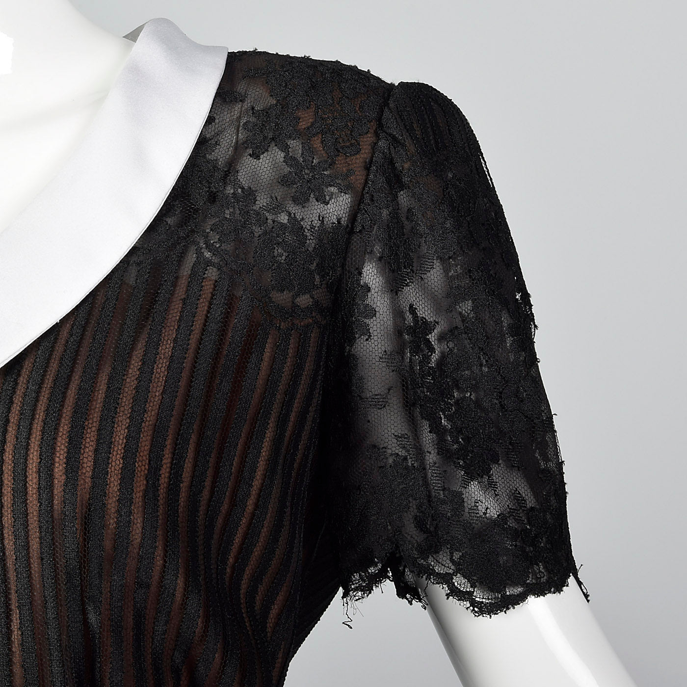 1980s Mignon Black Lace Separates