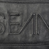 XXL-XXXL Sean John Black Leather Bomber Jacket