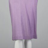 1960s Sleeveless Purple Dress with Fitted Waist